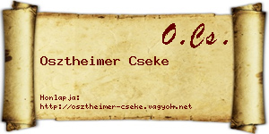 Osztheimer Cseke névjegykártya